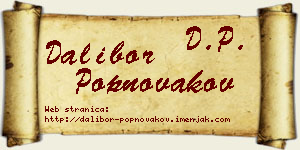 Dalibor Popnovakov vizit kartica